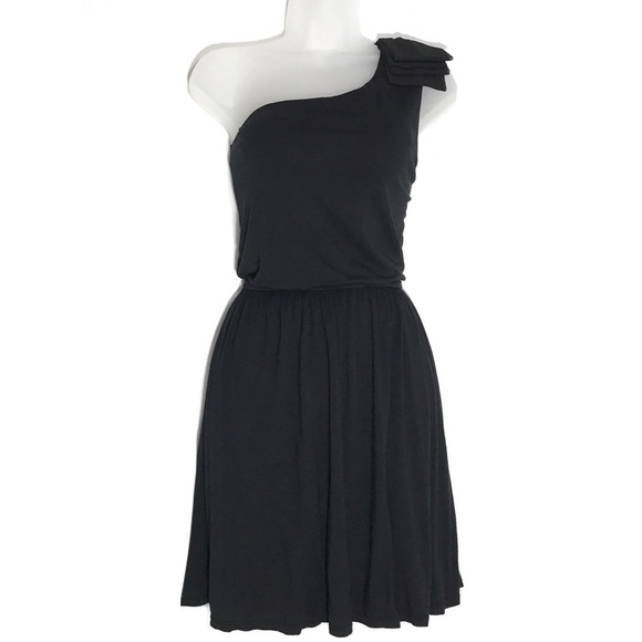 EXPRESS | One Shoulder Dress, Black Ruffles - S SP - Picture 4 of 8